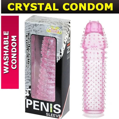 Crystal Condom Reusable Silicone Dotted Condom